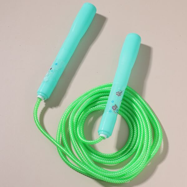 

Kids Cartoon Rabbit Pattern Handle Sports Skipping Rope, Green