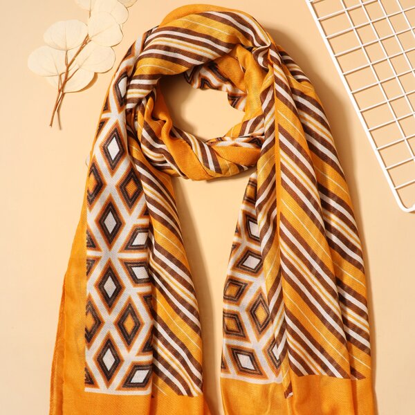 

Geo Print Scarf, Multicolor