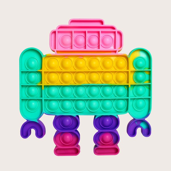 

1pc Robot Shaped Push Pop Bubble, Multicolor