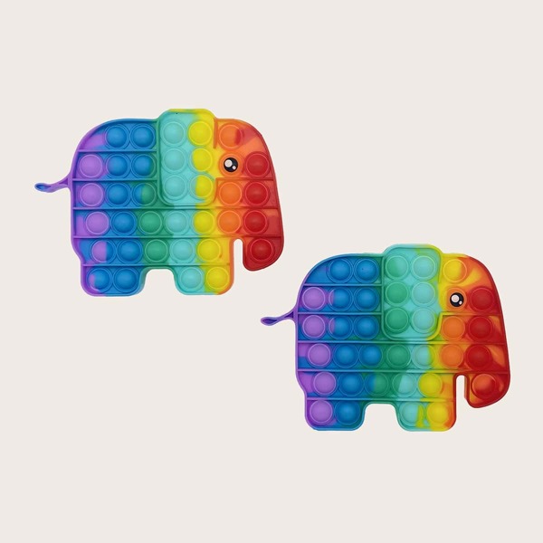 

1pc Elephant Shaped Random Push Pop Bubble, Multicolor