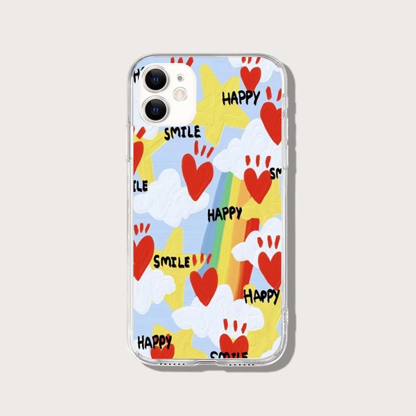 

Heart Pattern Phone Case, Multicolor