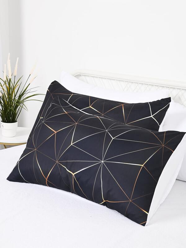 Geometric Pattern Duvet Cover Set Without Filler SHEIN USA