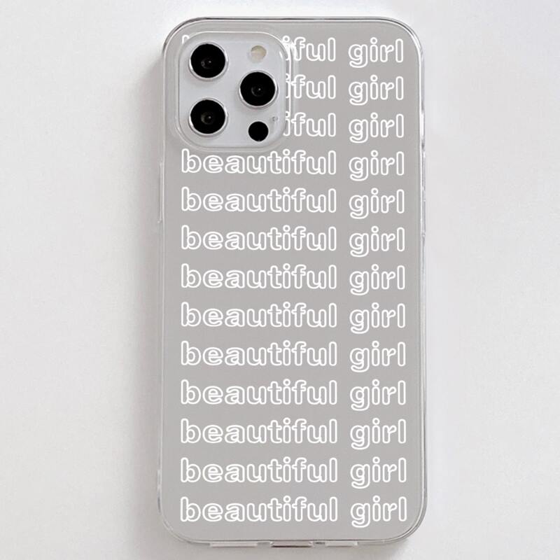 

Letter Graphic Phone Case, Clear