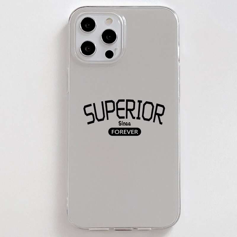 

Letter Graphic Phone Case, Clear