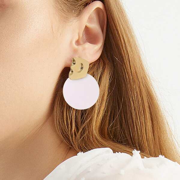 

Round Drop Earrings, Multicolor