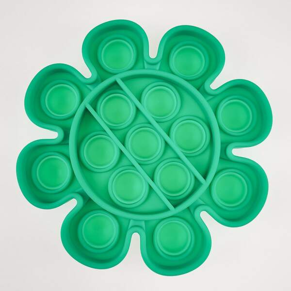 

1pc Flower Shaped Push Pop Bubble, Green