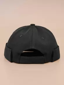 Mũ Docker thêu ngọn lửa cho nam - màu đen - Xem 2