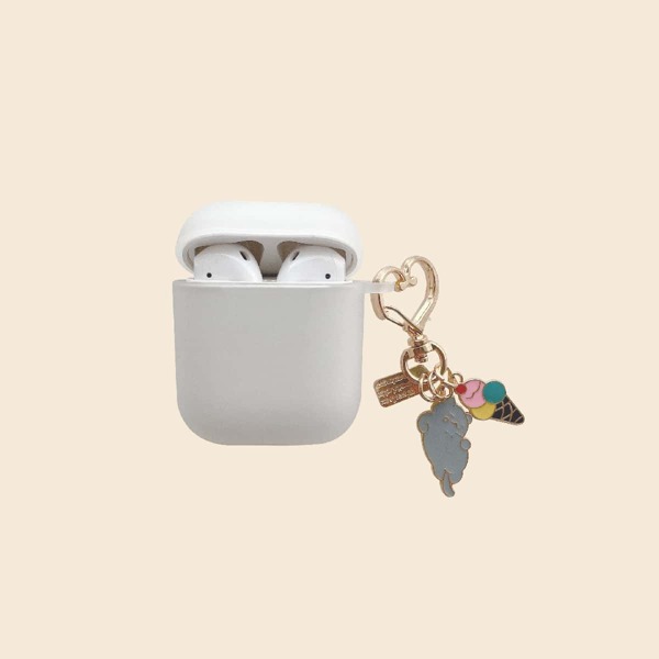 

Подвеска для Airpods с подвеской кота и мороженого, Прозрачный