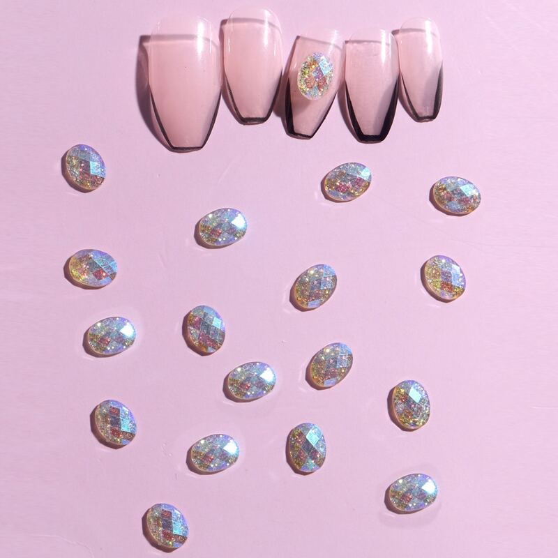 20pcs Rhinestone Nail Art Decoration, Silver