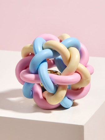 1 pieza Juguete de bola de campana tejida para mascotas, adecuado para gatos y perros pequeños, para entretenimiento, persecución y masticación de mascotas (adecuado para razas pequeñas)