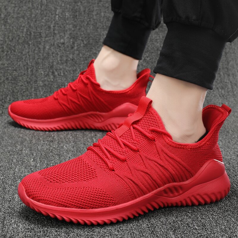 

Guys Minimalist Lace Up Front Sneakers, Red