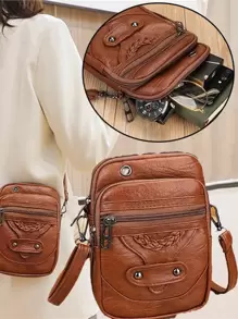Túi xách PU sang trọng Túi xách nữ 2023 Túi xách tay nữ Túi đeo chéo nữ Ví điện thoại Túi đeo vai Túi bên hông Túi đựng điện thoại Đồ dùng học tập Quà tặng giáo viên Túi đựng iPhone trở lại trường Túi đựng điện thoại Túi đựng điện thoại cho nữ Túi đựng điện thoại cho phụ nữ Ví ví - màu nâu - Xem 1