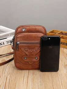 Túi xách PU sang trọng Túi xách nữ 2023 Túi xách tay nữ Túi đeo chéo nữ Ví điện thoại Túi đeo vai Túi bên hông Túi đựng điện thoại Đồ dùng học tập Quà tặng giáo viên Túi đựng iPhone trở lại trường Túi đựng điện thoại Túi đựng điện thoại cho nữ Túi đựng điện thoại cho phụ nữ Ví ví - màu nâu - Xem 5