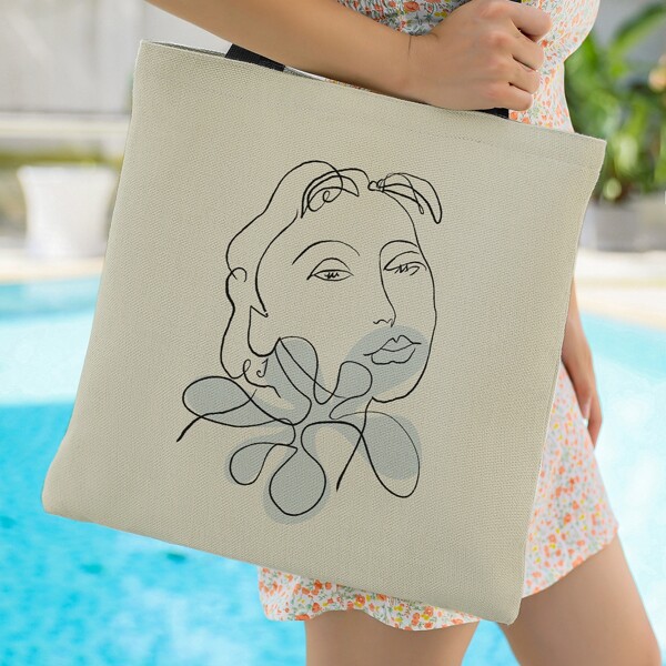

Figure Graphic Shopper Bag, Multicolor