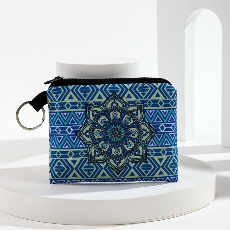 

Mandala Graphic Coin Purse, Blue