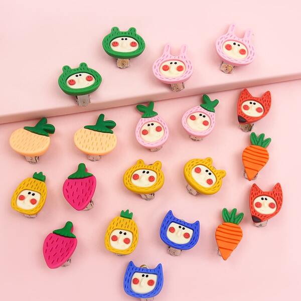 

10pairs Toddler Girls Cartoon Ear Cuff, Multicolor