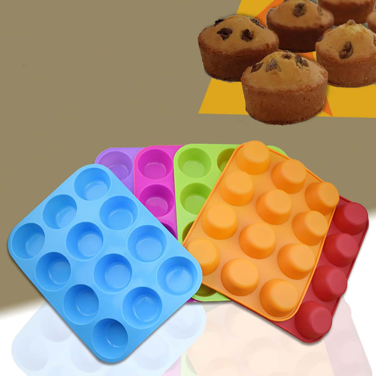 

1pc Random Color Cupcake Mold, Multicolor