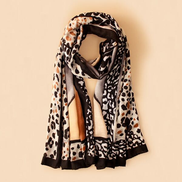 

Leopard Print Scarf, Multicolor