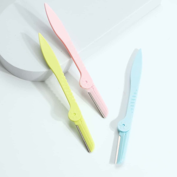 

3pcs Eyebrow Trimming Knife, Multicolor