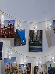 BASIC LIVING Đèn dây 1pc với bóng đèn hình kẹp 10 chiếc - trắng - Xem 2