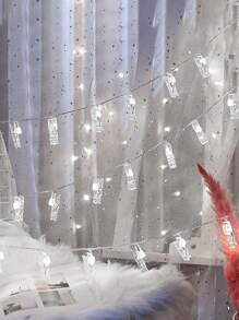 BASIC LIVING Đèn dây 1pc với bóng đèn hình kẹp 10 chiếc - trắng - Xem 3