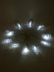 BASIC LIVING Đèn dây 1pc với bóng đèn hình kẹp 10 chiếc - trắng - Xem 4