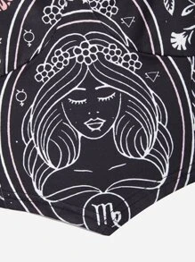 ROMWE Áo khoác và áo lót dành cho xe tăng nữ Con số Hoa Giải trí - Nhiều màu - Xem 8