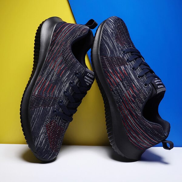 

Men Colorblock Knit Detail Running Shoes, Multicolor