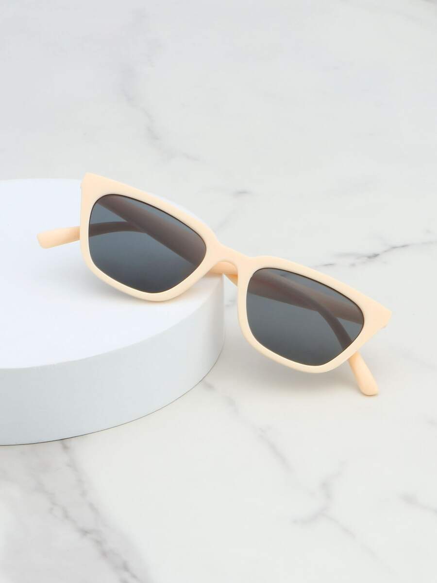 Women's Casual Two Tone Fashion Glasses - Beige - View 1