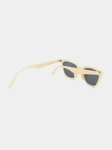 Women's Casual Two Tone Fashion Glasses - Beige - View 5