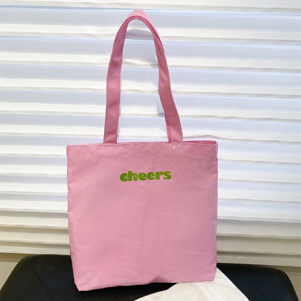 

Large Capacity Letter Graphic Shopper Bag, Pink