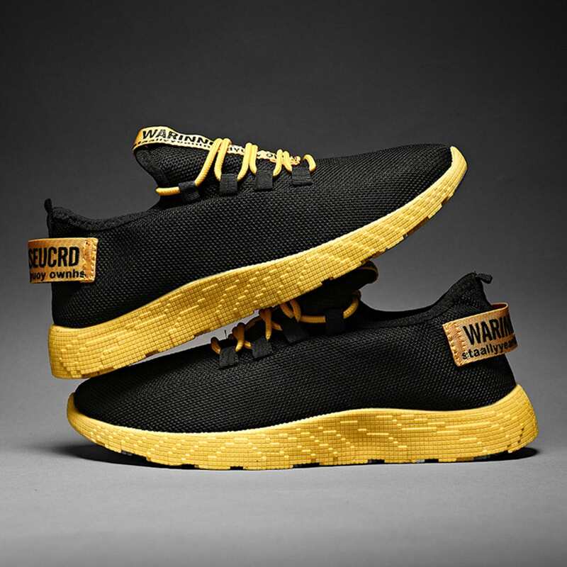 

Guys Letter Graphic Lace-up Front Running Shoes, Yellow