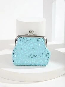 Mujeres Cartera de Bolsillo Pequeña Ligera y Versátil con Cierre de Beso Estilo Lunares, Perfecta como Regalo de Cumpleaños, Aniversario, San Valentín para Parejas, Mujeres, Damas, Niñas - Bolsa de Regalo Incluida