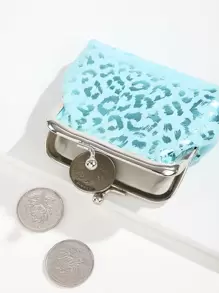 Mujeres Cartera de Bolsillo Pequeña Ligera y Versátil con Cierre de Beso Estilo Lunares, Perfecta como Regalo de Cumpleaños, Aniversario, San Valentín para Parejas, Mujeres, Damas, Niñas - Bolsa de Regalo Incluida