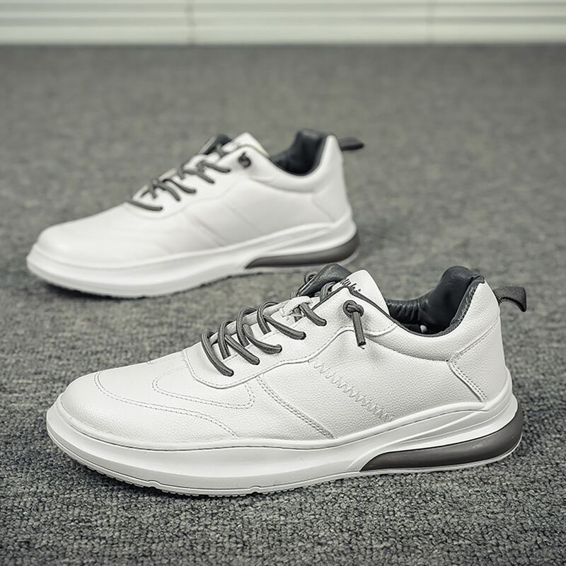 

Guys Lace-up Decor Low-top Sneakers, White