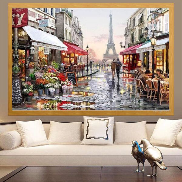 

Landscape Print DIY Diamond Unframed Painting, Multicolor