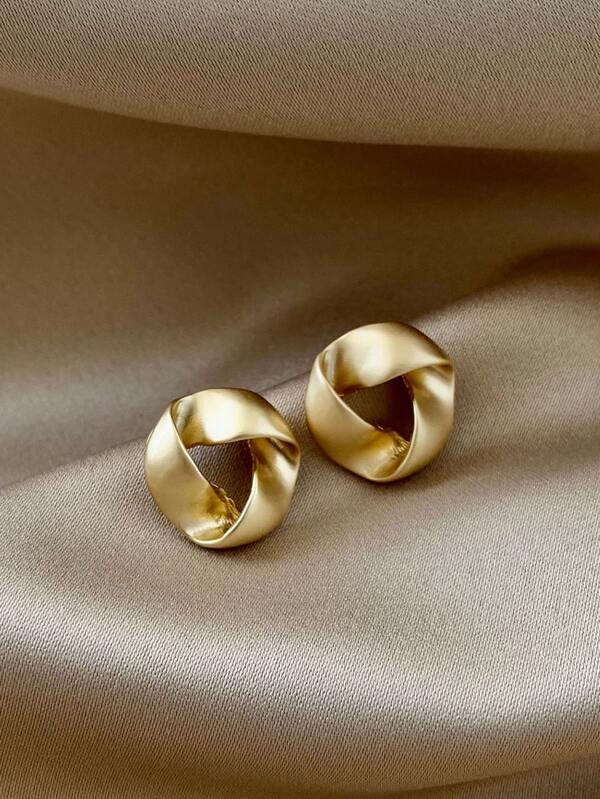 Twist Geo Stud Earrings