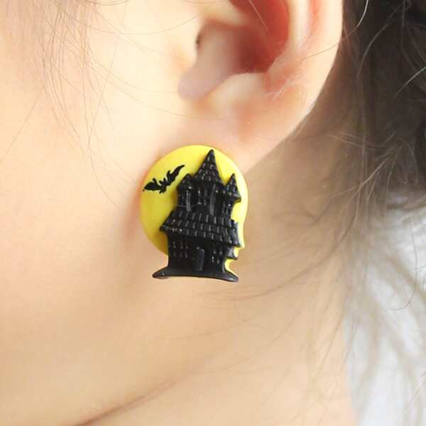 

Toddler Girls Halloween House Ear Cuffs, Multicolor