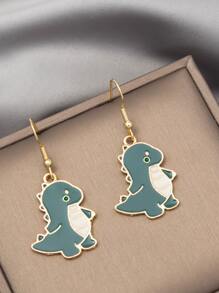 Pendientes con animal - Verde Oscuro - Ver 2