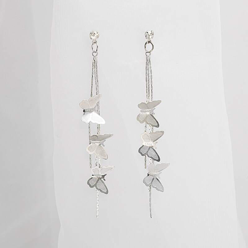 

Butterfly Decor Earrings, Silver