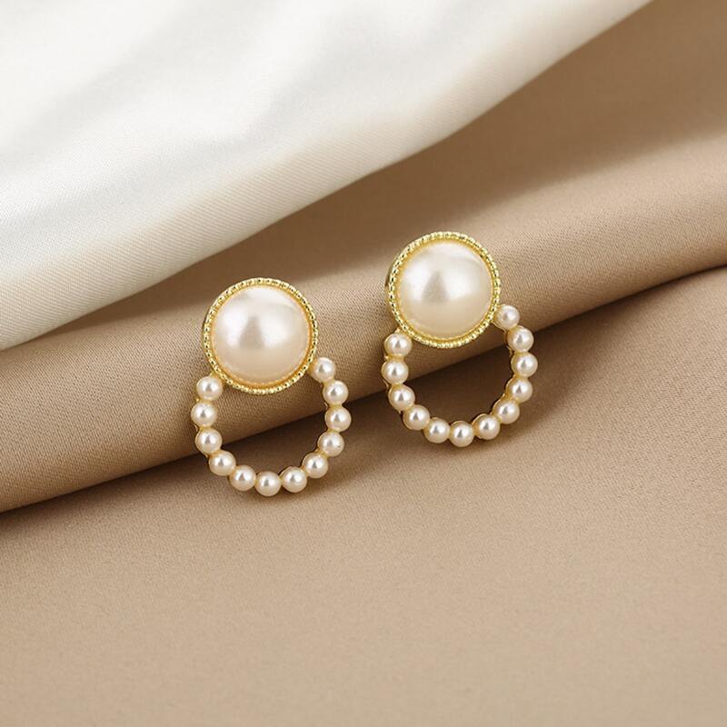 

Faux Pearl Decor Stud Earrings, Multicolor
