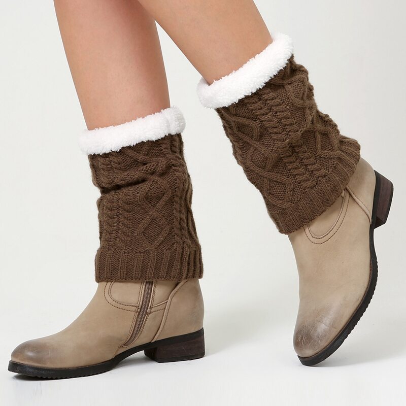 

Knit Leg Warmers, Brown