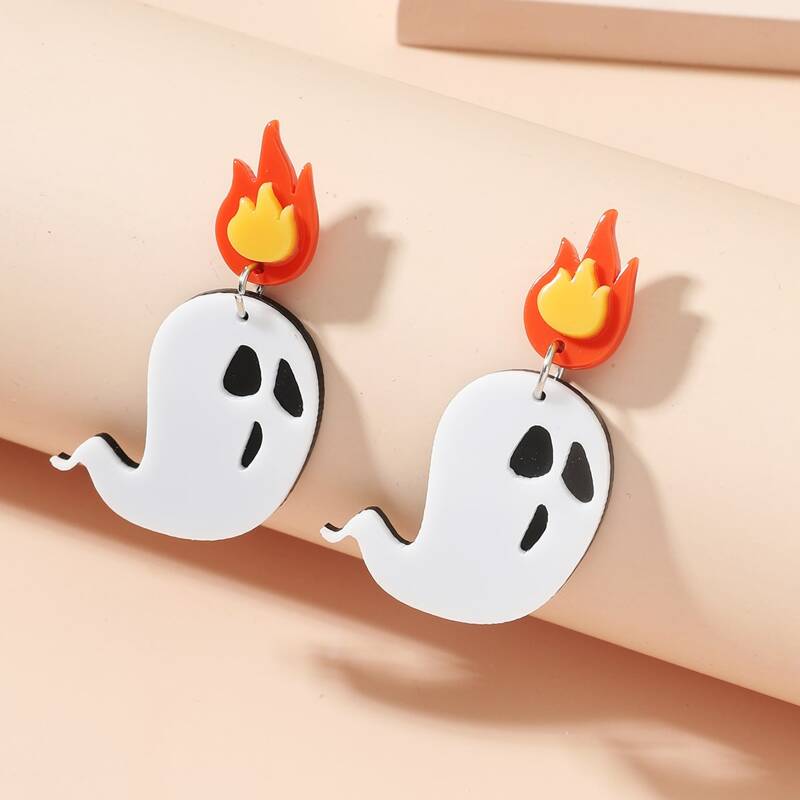 

Ghost Drop Earrings, Multicolor