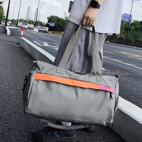 

Men Large Capacity Duffle Bag, Dark grey