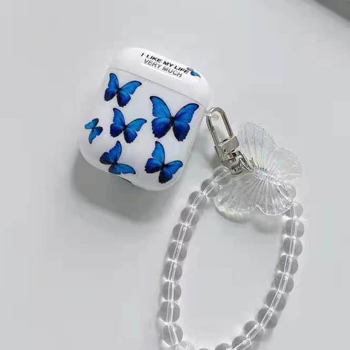 

Butterfly Pattern Case For Airpods, Blue