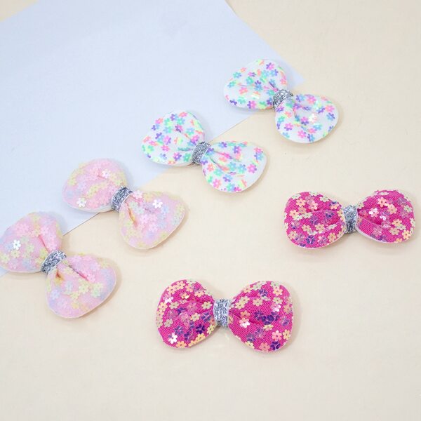

6pcs Toddler Girls Bow Decor Hair Clip, Multicolor