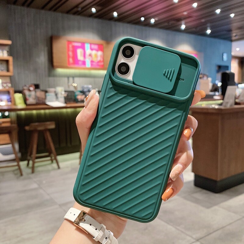 

Slide Camera Cover Phone Case, Green