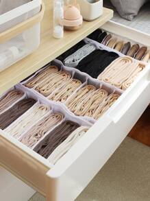 3 piezas Caja de almacenamiento de ropa interior - Blanco - Ver 3