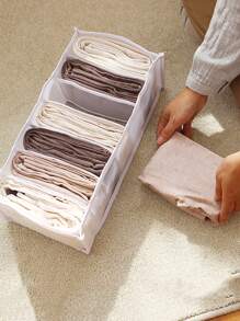 3 piezas Caja de almacenamiento de ropa interior - Blanco - Ver 6