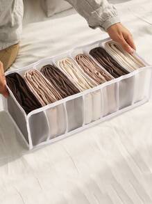 3 piezas Caja de almacenamiento de ropa interior - Blanco - Ver 7